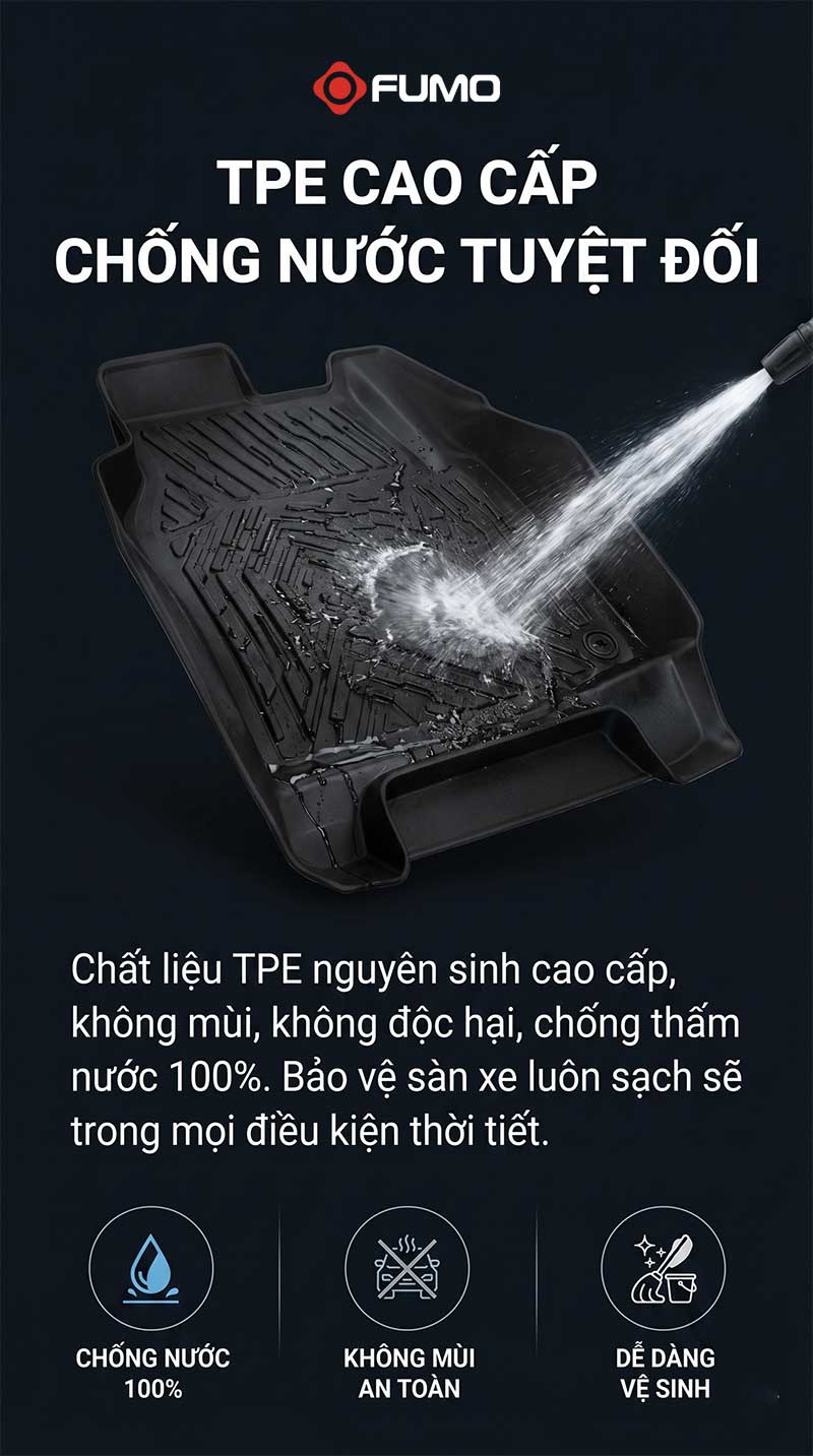 thảm lót sàn ô tô TPE Honda BRV TPE chống nước