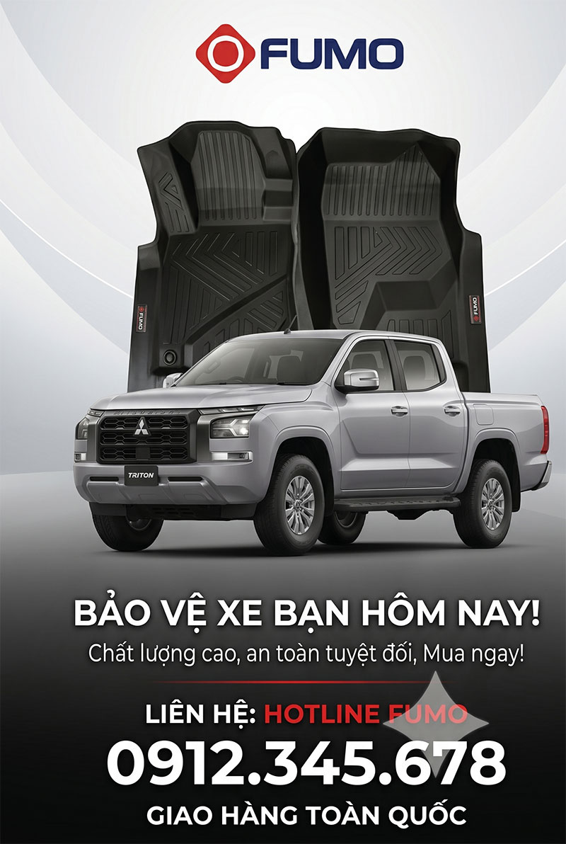 Thảm TPE Mitsubitshi Triton bảo vệ xe