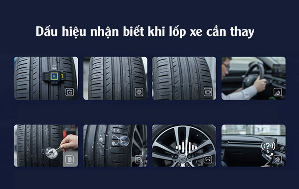 dấu hiệu nhận biết khi lốp xe ô tô cần thay