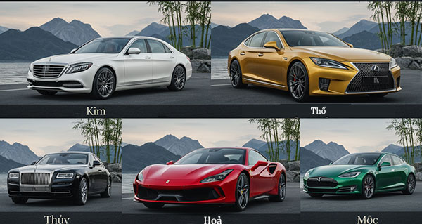 màu sắc và ý nghĩa trong phong thuỷ xe ô tô