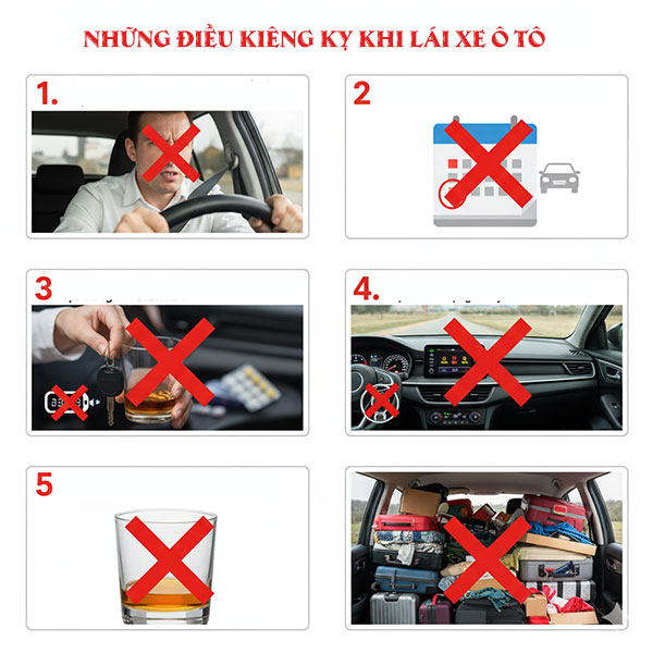 những điều kiêng kỵ khi lái xe ô tô