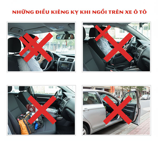 những điều kiêng kỵ khi ngồi trên xe ô tô