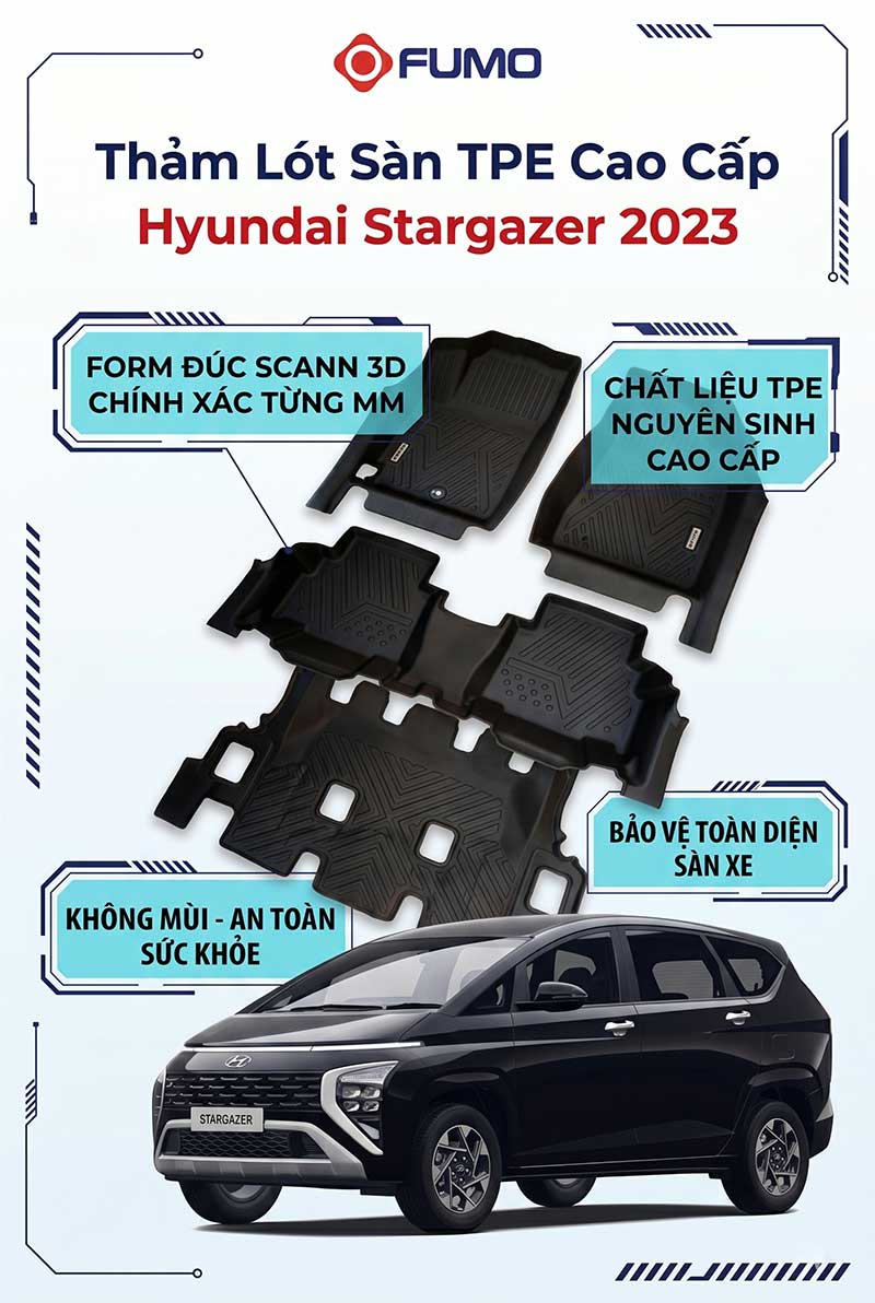 Thảm lót sàn TPE Huyndai Stargazer
