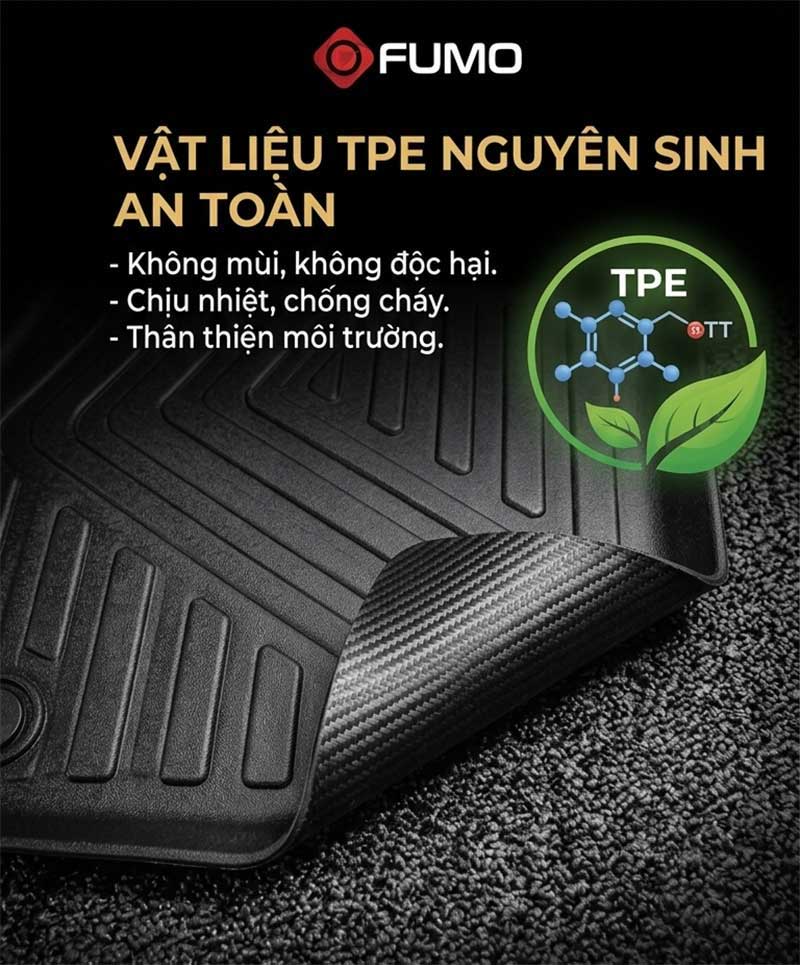 Thảm sàn TPE Toyota Raize TPE an toàn