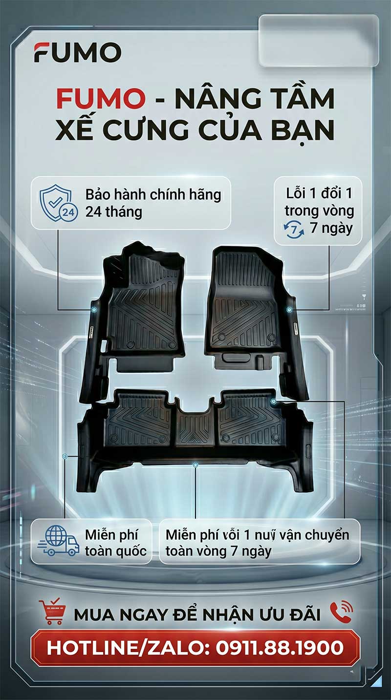Thảm TPE Kia Cerato nâng cấp xế yêu