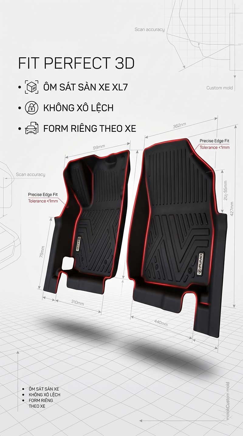 Thảm TPE Suzuki XL7 fit 3d