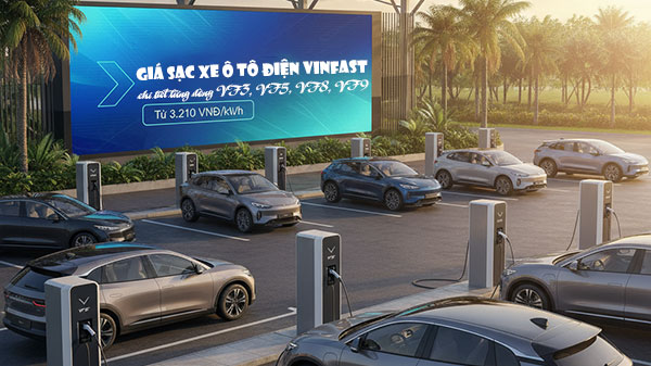 giá sạc xe ô tô điện Vinfast