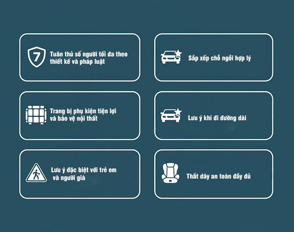 kinh nghiệm khi sử dụng xe 7 chỗ để chở người