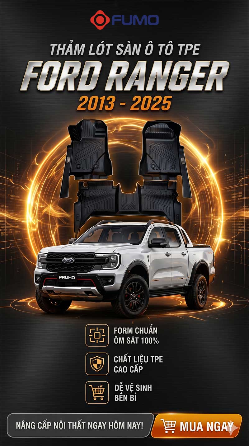thảm sàn ô tô tpe ford ranger mua ngay