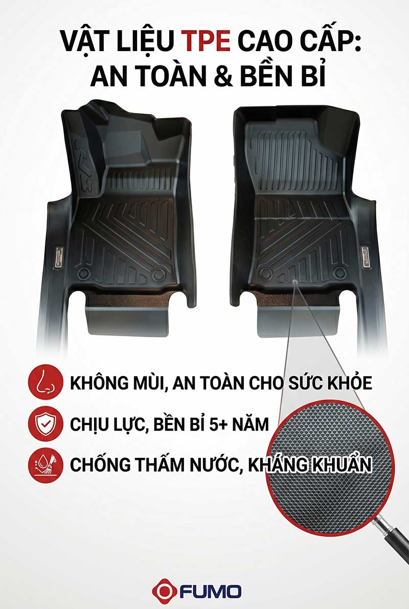 Thảm sàn TPE Toyota Fortuner 2