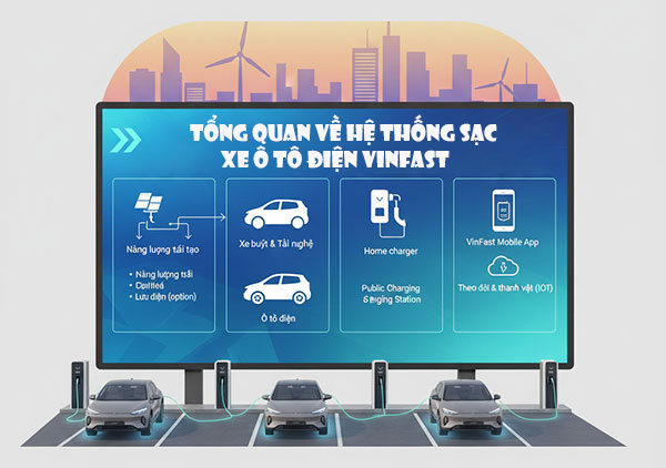 tổng quan hệ thống sạc xe điện ô tô Vinfast