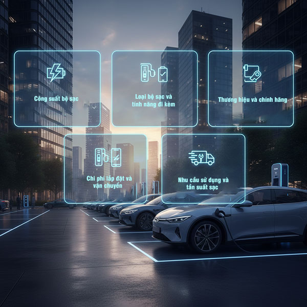 yếu tố ảnh hưởng đến giá bộ sạc xe điện vinfast
