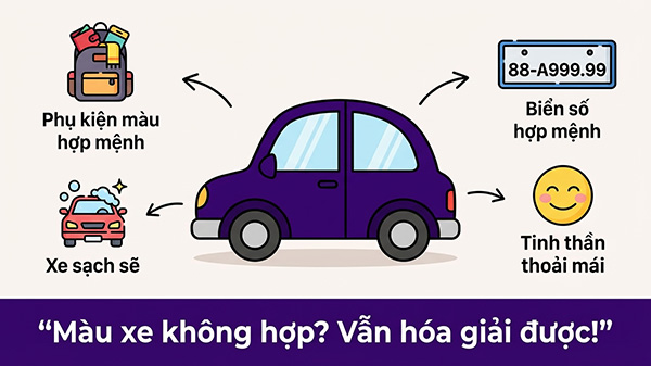 cách hoá giải nếu màu xe không hợp mệnh