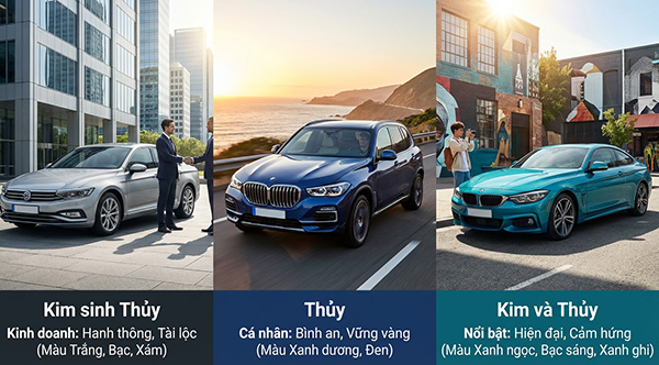 chọn màu xe hợp mệnh thuỷ theo mục tiêu