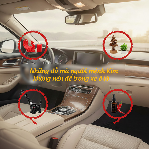 mệnh kim không nên để gì trong xe ô tô