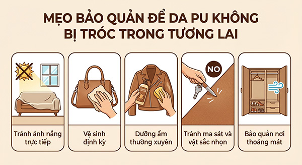 mẹo bảo quản để da pu không bị tróc