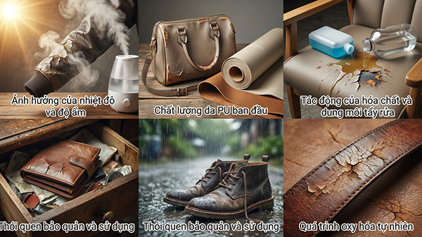 nguyên nhân khiến da pu bị nổ