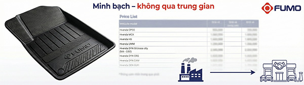 bảng giá sỉ thảm lót sàn ô tô tpe tại fumo