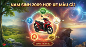 nam sinh 2009 hợp xe màu gì