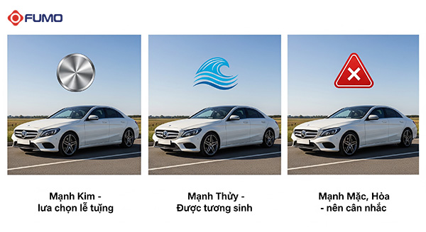 xe màu trắng hợp mệnh gì theo ngũ hành