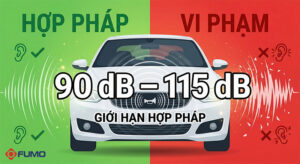 âm lượng của còi điện lắp trên ô tô