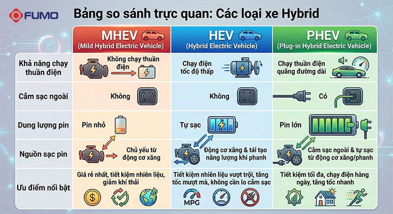 các loại Xe ô tô vừa chạy xăng vừa chạy điện