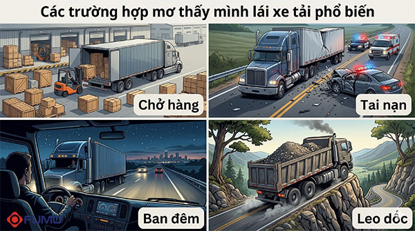 Các trường hợp nằm mơ thấy mình lái xe tải