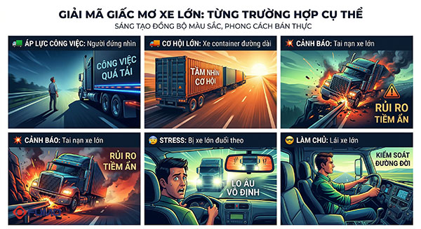 Các trường hợp nằm mơ thấy xe lớn