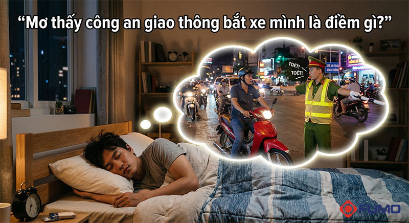 nằm mơ thấy công an giao thông bắt xe mình