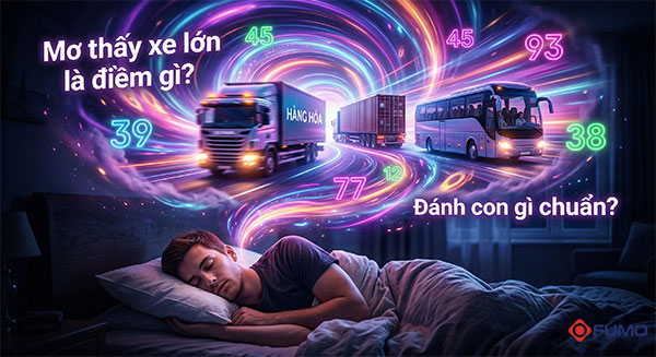 nằm mơ thấy xe lớn đánh con gì