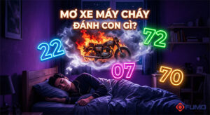 Nằm mơ xe máy cháy đánh con gì