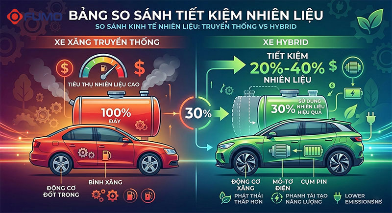 ưu điểm Xe ô tô vừa chạy xăng vừa chạy điện