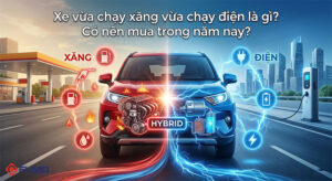Xe ô tô vừa chạy xăng vừa chạy điện