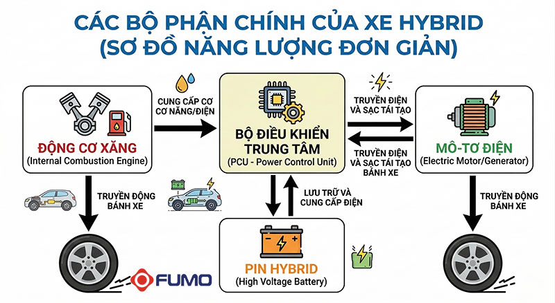 xe ô tô vừa chạy xăng vừa chạy điện
