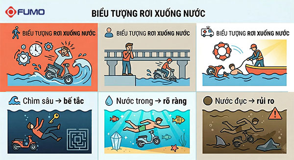 Từng trường hợp chi tiết nằm mơ thấy xe máy lao xuống nước