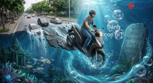 nằm mơ thấy xe máy lao xuống nước