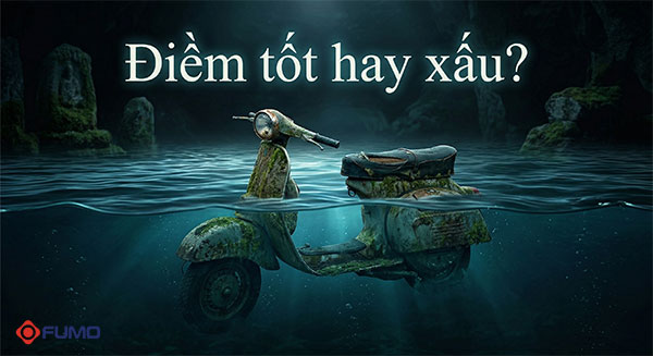 nằm mơ thấy xe máy lao xuống nước là điềm gì