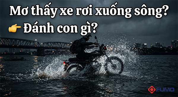 nằm mơ thấy xe máy rơi xuống sông đánh con gì