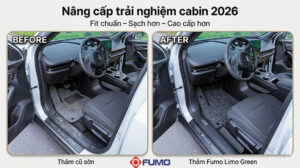 TPE FUMO Limo Green xu hướng thảm ô tô