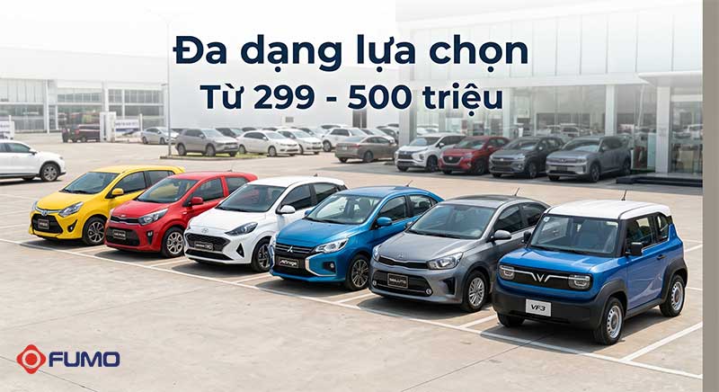 bảng giá Xe ô tô 5 chỗ giá dưới 500 triệu