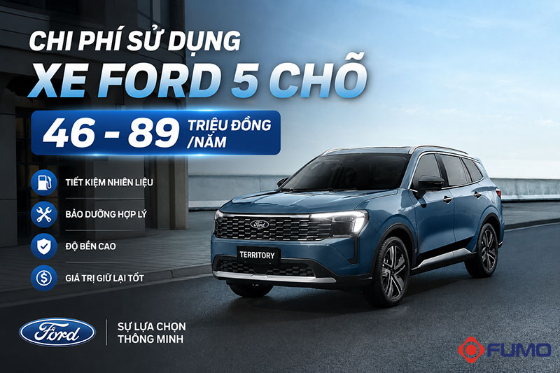 chi phí sử dụng dòng xe Ford 5 chỗ