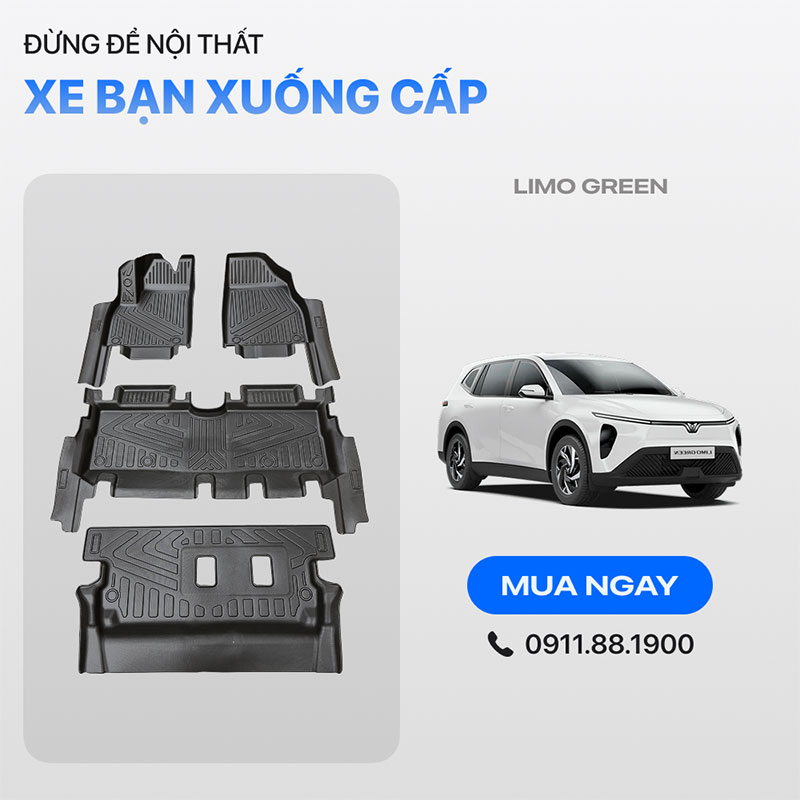 Thảm lót sàn ô tô tpe vinfast limo green 19