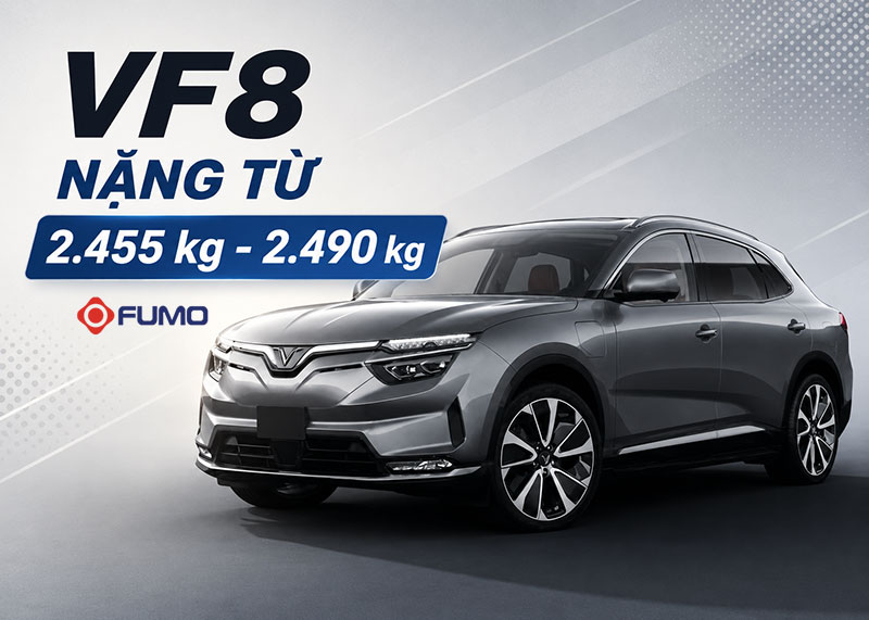 xe Vinfast VF8 nặng bao nhiêu kg
