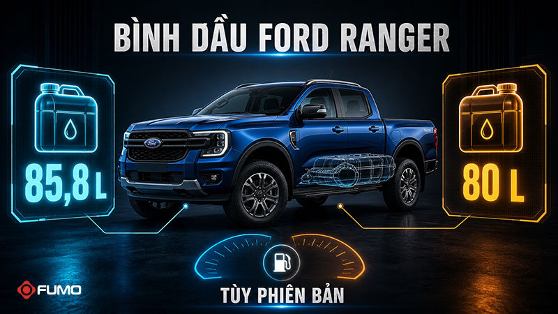 Bình dầu xe Ford Ranger bao nhiêu lít?
