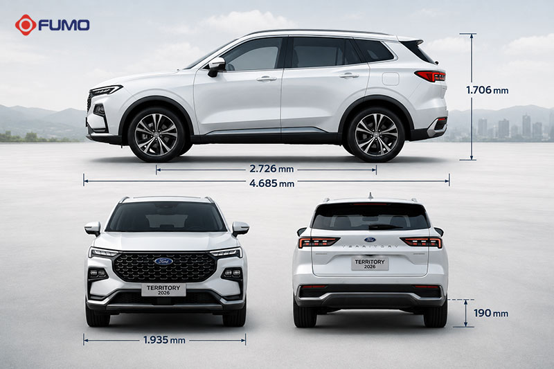 Thông số kích thước xe Ford Territory