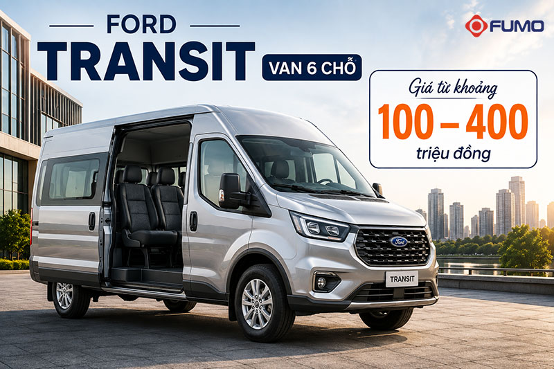 Ford Transit Van 6 chỗ cũ giá bao nhiêu